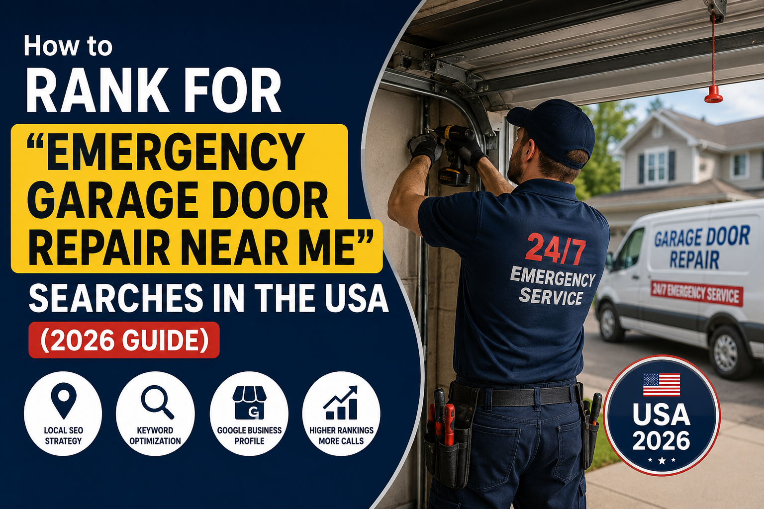 How to Rank for Emergency Garage Door Repair Near Me Searches in the USA 2026 Guide VDvibe Marketing